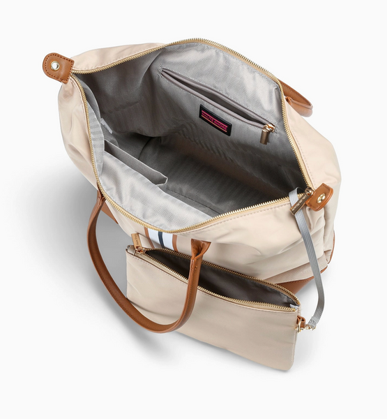 Haute Shore Sutton Nylon Striped Tote-Buff