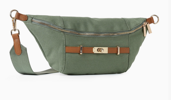 Haute Shore Emily Dublin Canvas Sling Bag-Green