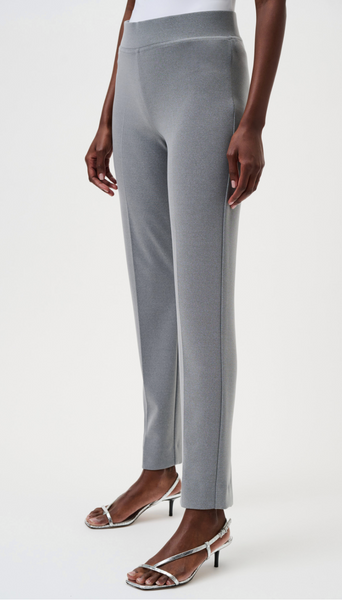 Joseph Ribkoff Classic Straight Knit Pant-Grey Melange