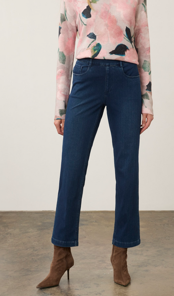 French Dressing Pull-On Straight Leg Jean-Dark Wash