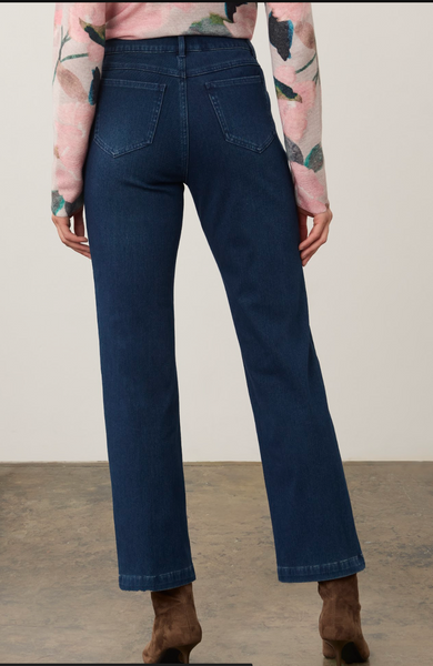 French Dressing Pull-On Straight Leg Jean-Dark Wash