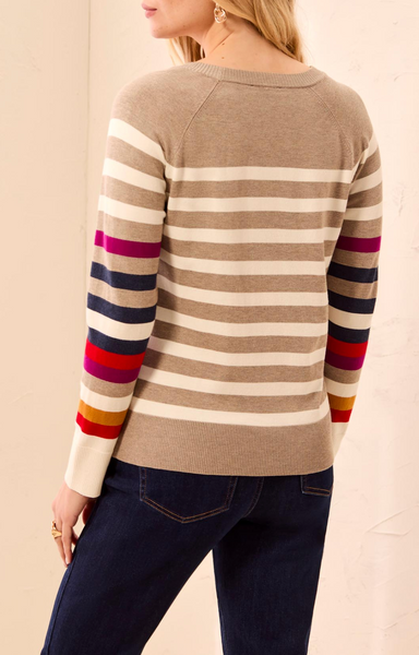 Tribal Long Sleeve Crewneck Sweater-Fossil