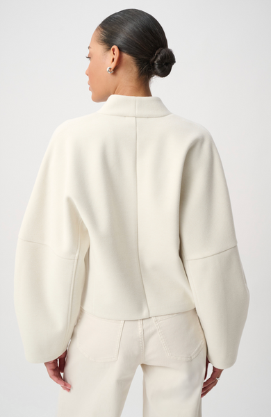 Joseph Ribkoff Shawl Collar Knit Jacket w/Cocoon Dolman Sleeves-Oatmeal
