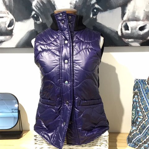 Peace Of Cloth Navy Quilted Vest