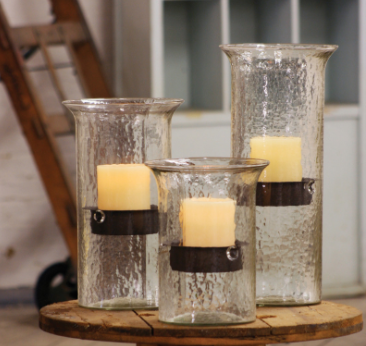 Kalalou Lg. Glass Candle Cylinder