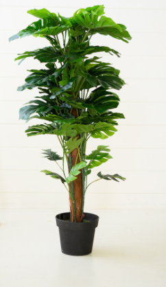 Kalalou Artificial Large Monstera in Plastic Pot