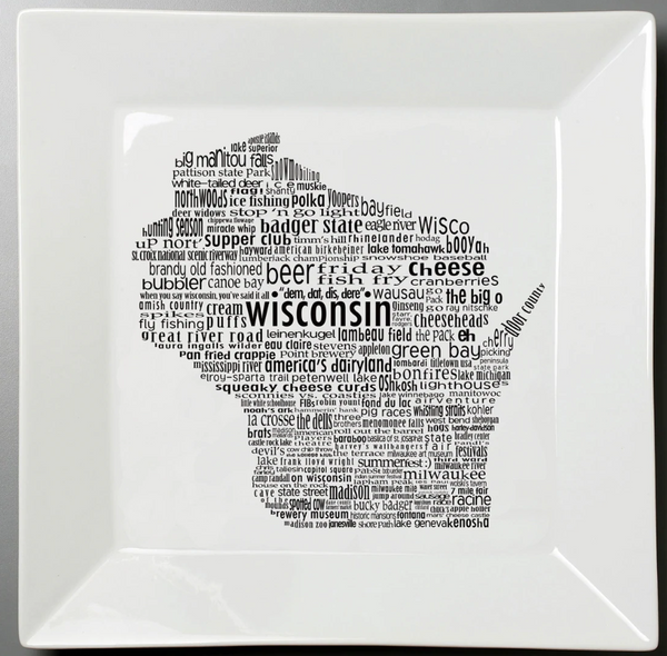 Dishique Wisconsin Small Square Plate