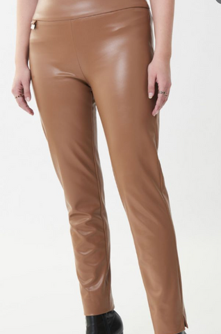 Joseph Ribkoff Nutmeg Faux Leather Pant