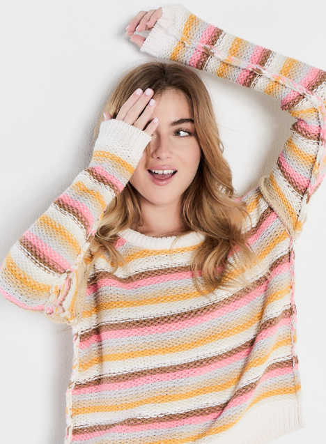 Lisa Todd Inside Out Snow Combo Sweater