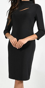 Frank Lyman Black Dress W/ Cutout Neck