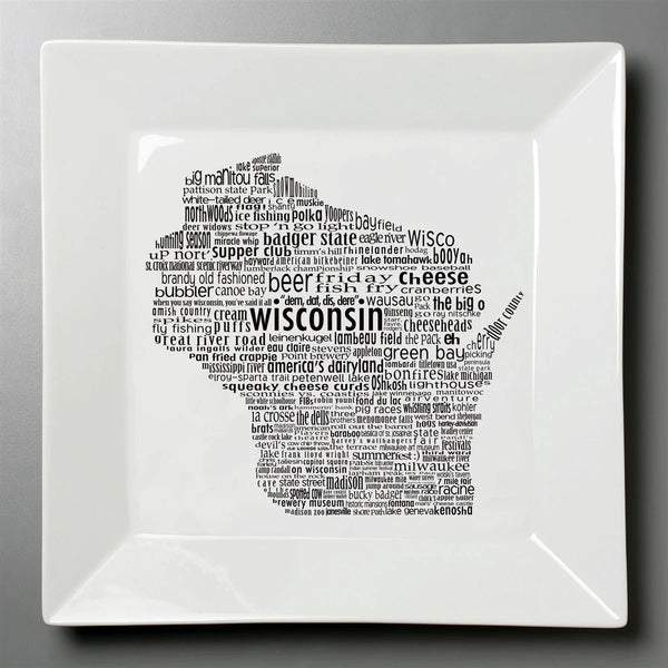 Dishique Wisconsin State Plate - Large