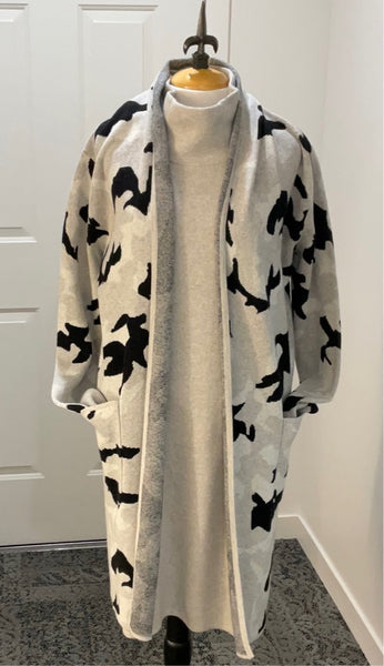 Burgess Lather/Gray Mock Neck Sleeveless Sweater Dress