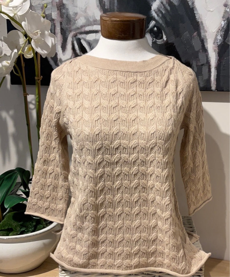 Burgess The Kate Sable 3/4 Sleeve Sweater