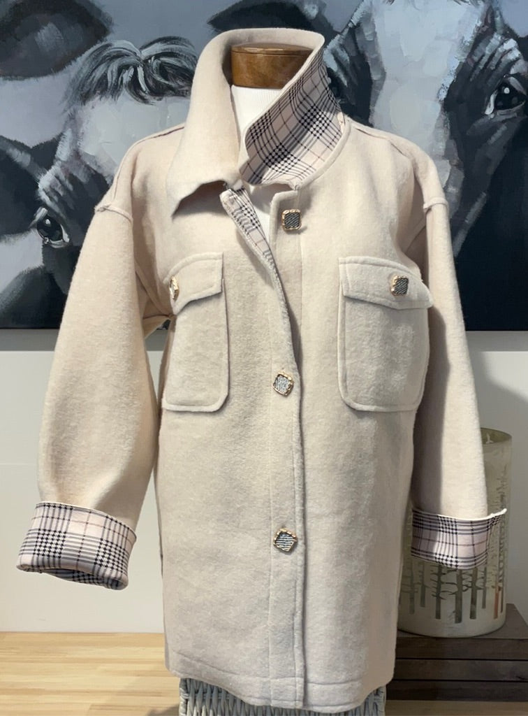 Spanner Pearl Jacket W/ Gold Buttons Chauette