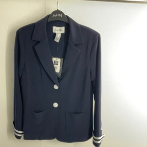 Joseph Ribkoff Navy Blazer W/ White Trim Sleeve