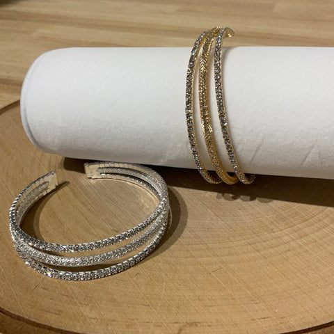 Coronet 3 Rows Crystal Bracelet
