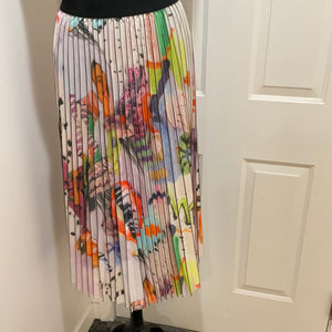 Spanner Gabby Bright Adstract  Print Long Skirt